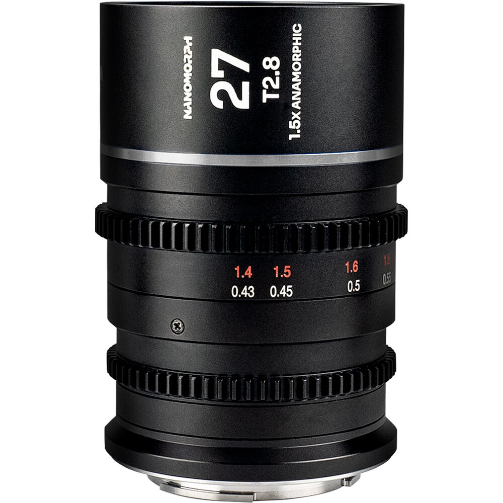 Laowa Nanomorph 27mm T2.8 1.5x S35 Anamorphic (Sony E, Canon RF, Fuji X, m43, ARRI PL & Canon EF) Silver Flare model - 1